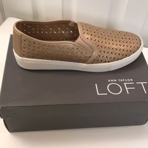 Rose Gold, Laser Cut Fashion Sneakers